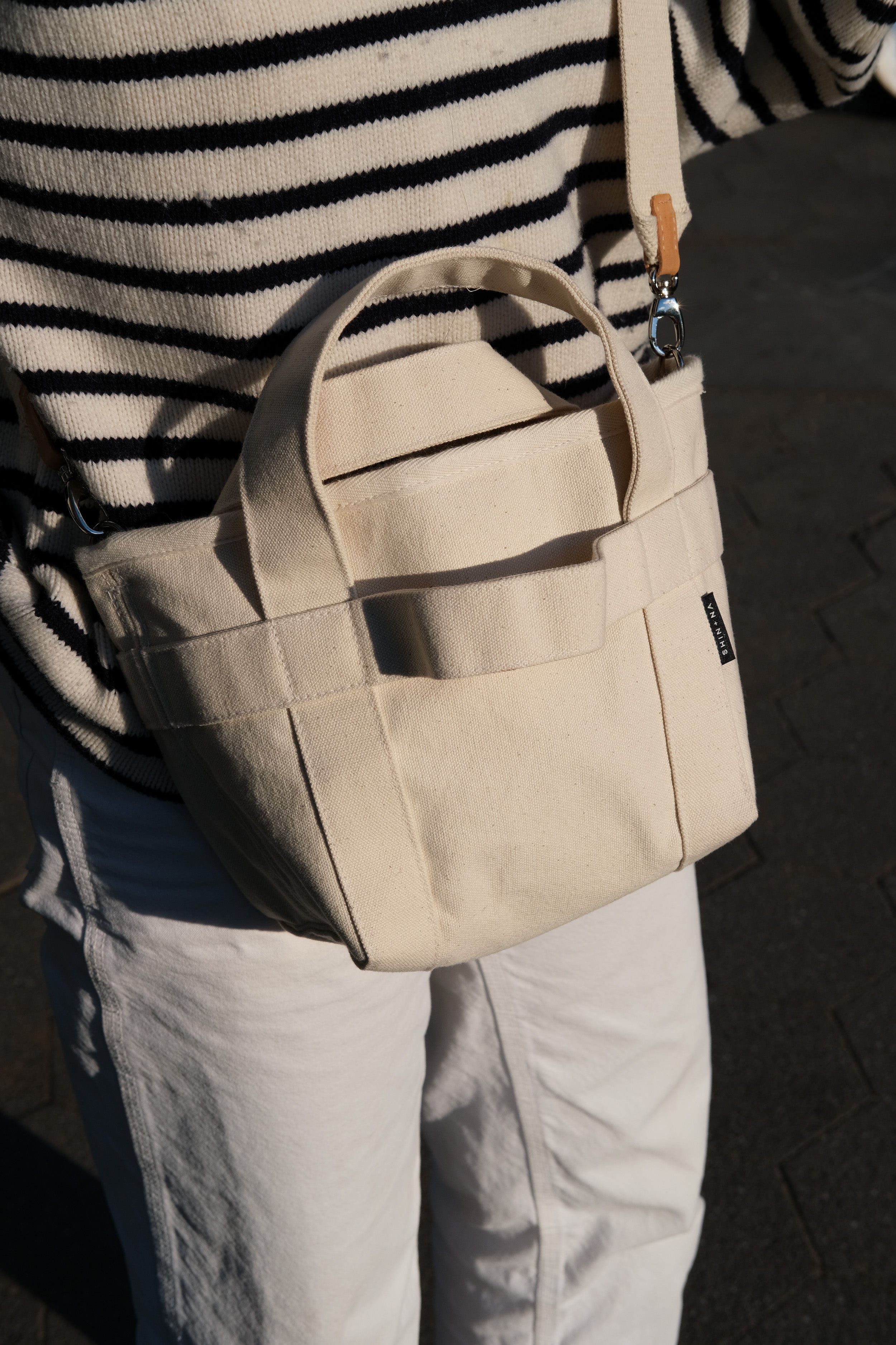 The Crossbody Mini Canvas Tote