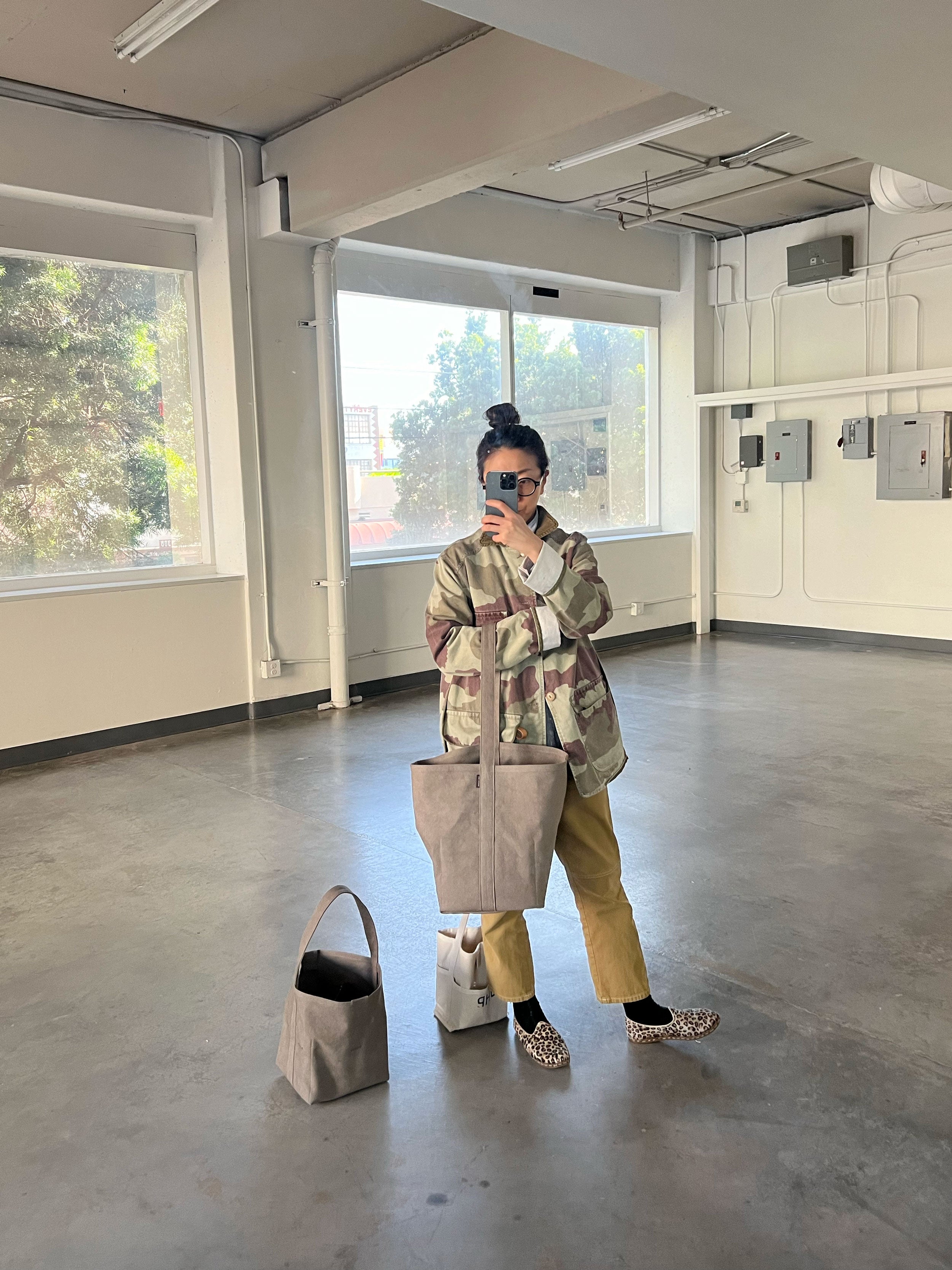 The Tall Reversible Canvas Bucket Tote