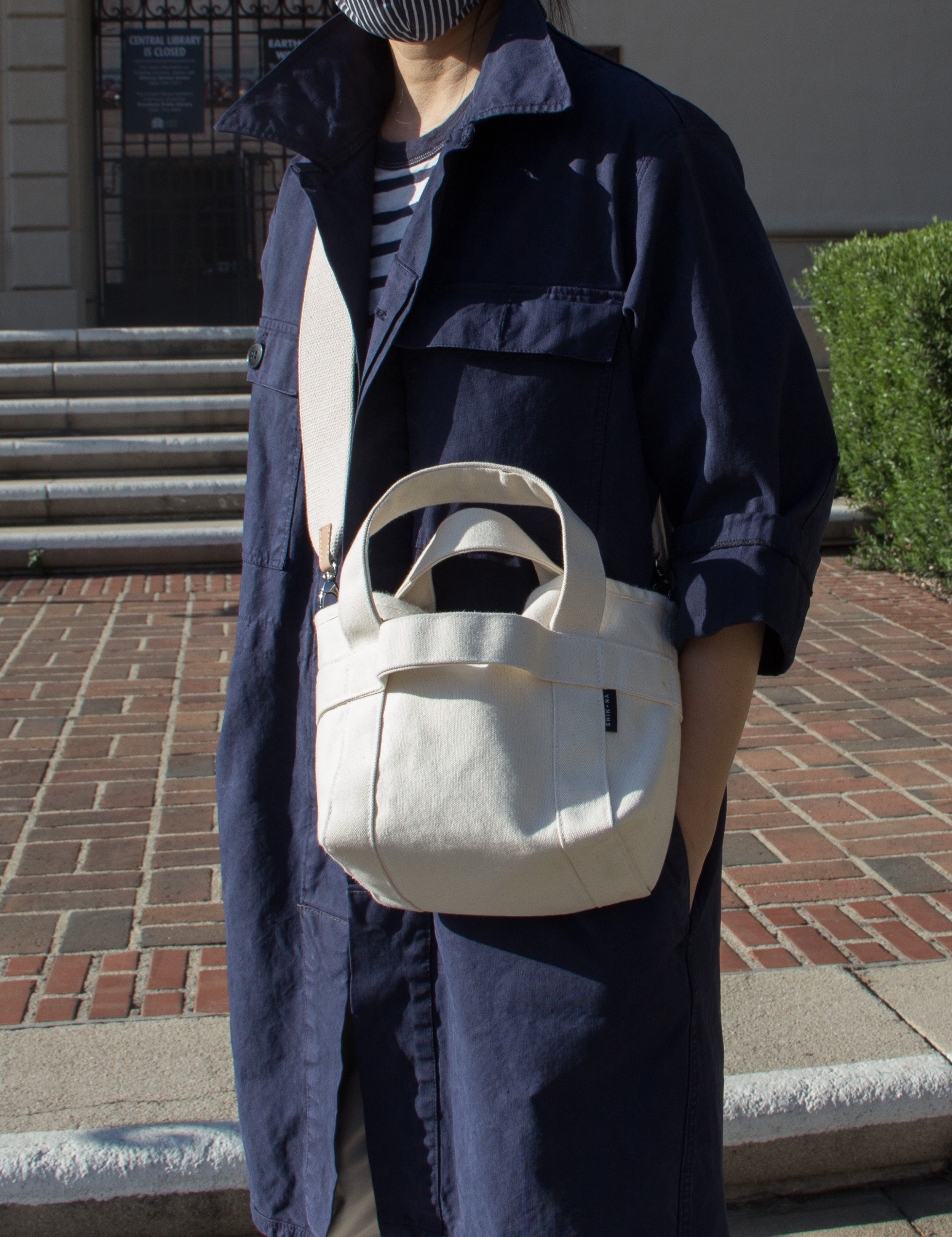 The Crossbody Mini Canvas Tote