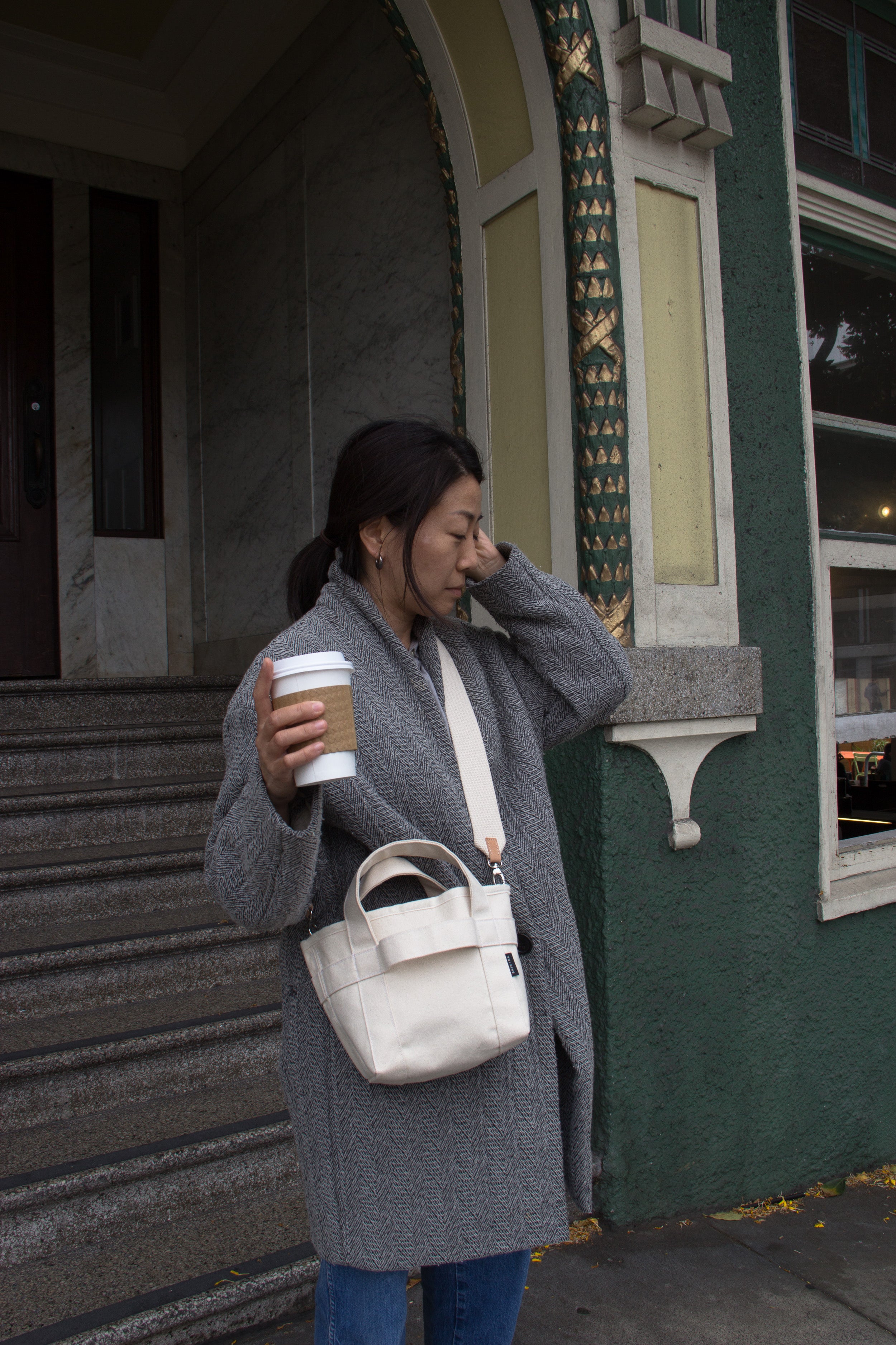 The Crossbody Mini Canvas Tote