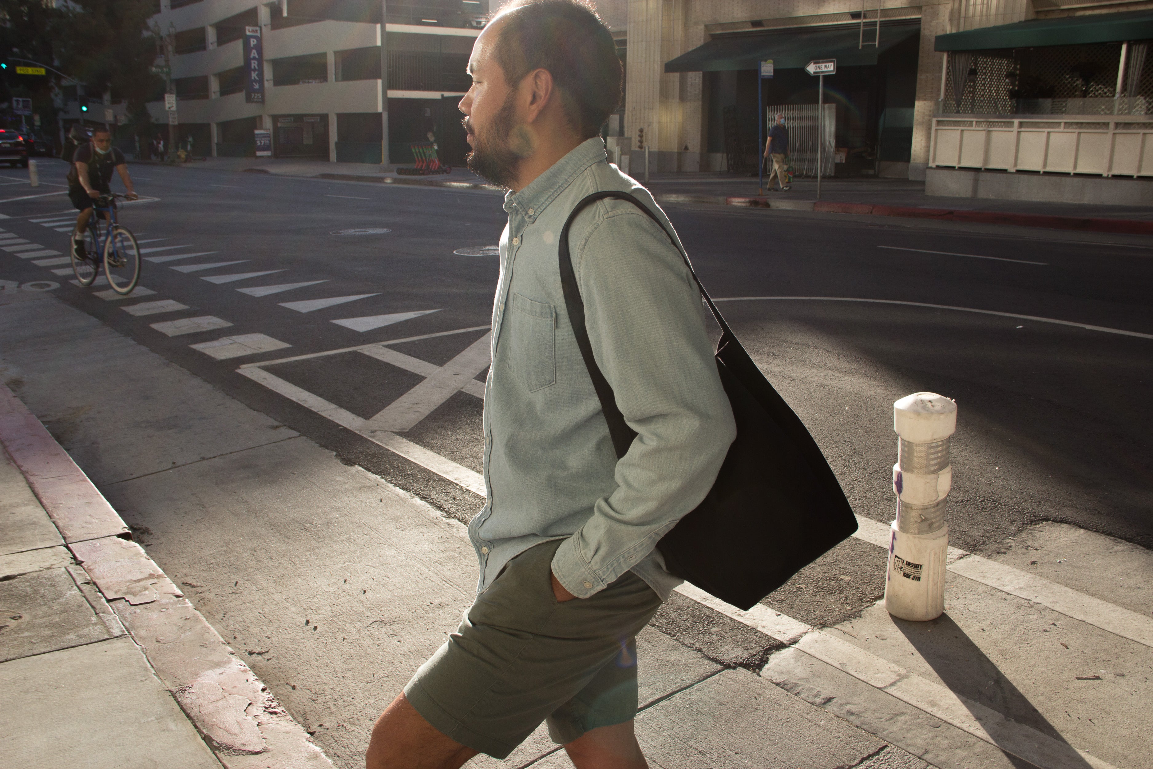 The Tall Reversible Bucket Canvas Tote