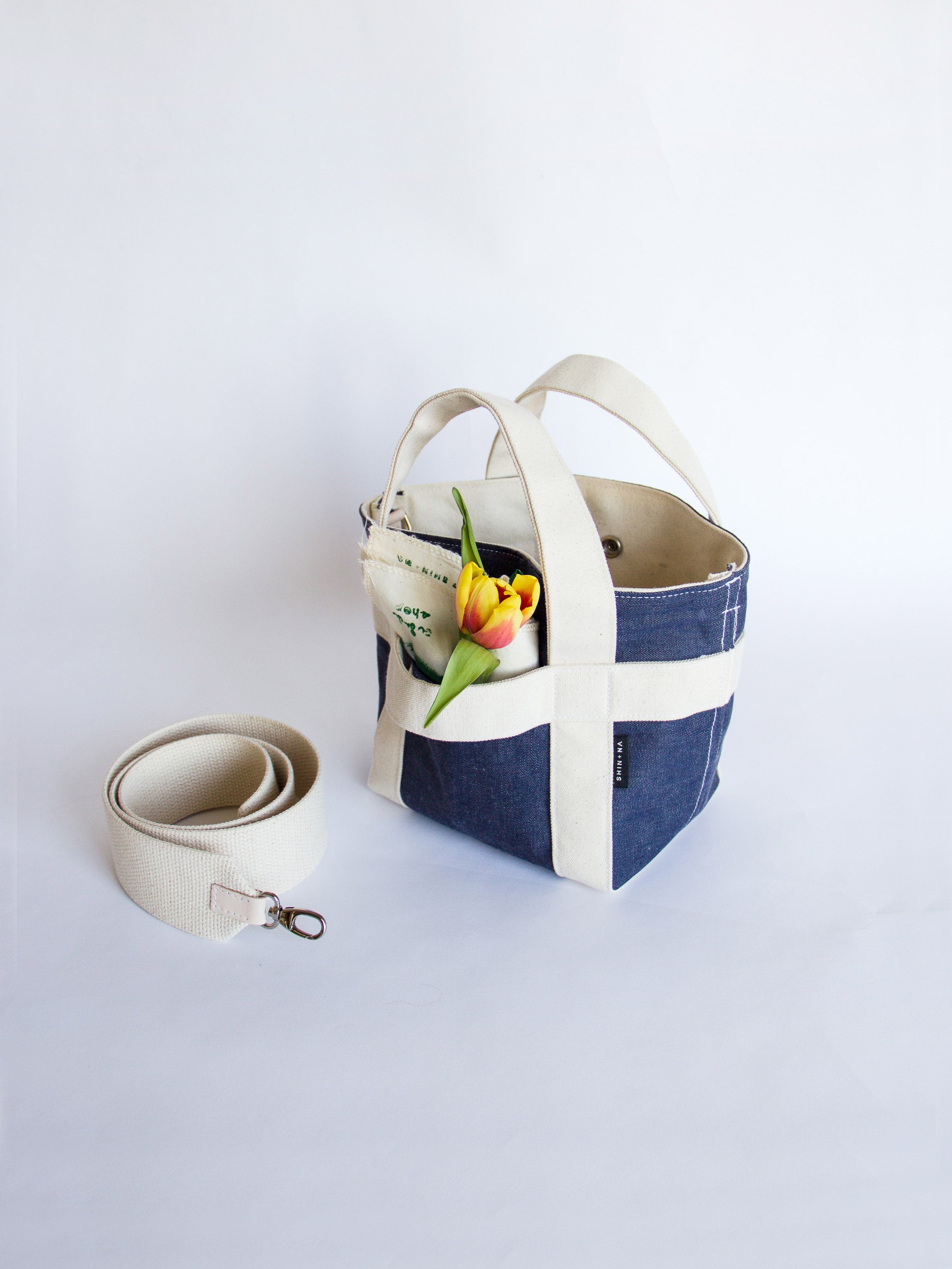 The Crossbody Mini Canvas Tote