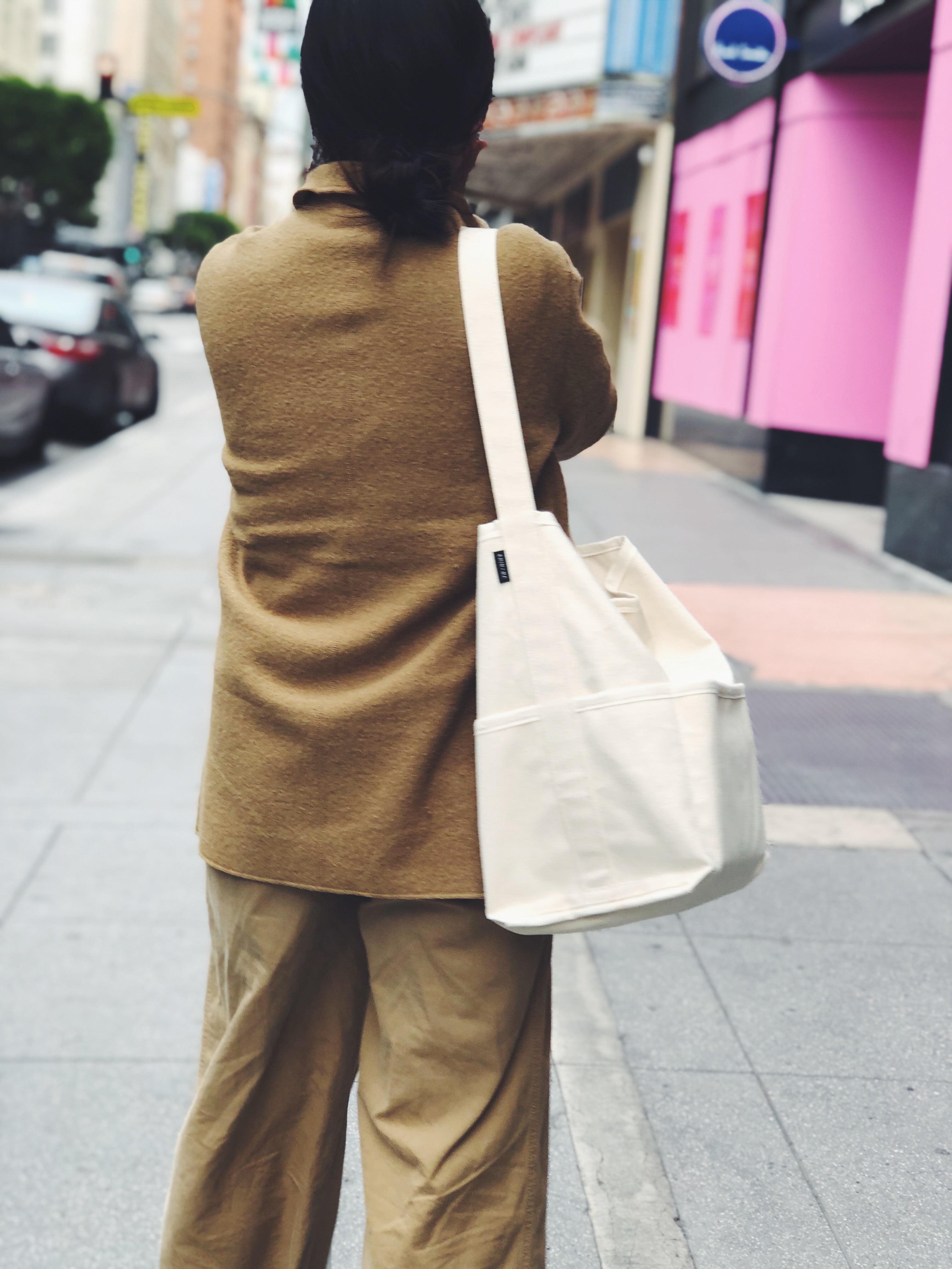The Tall Reversible Bucket Canvas Tote