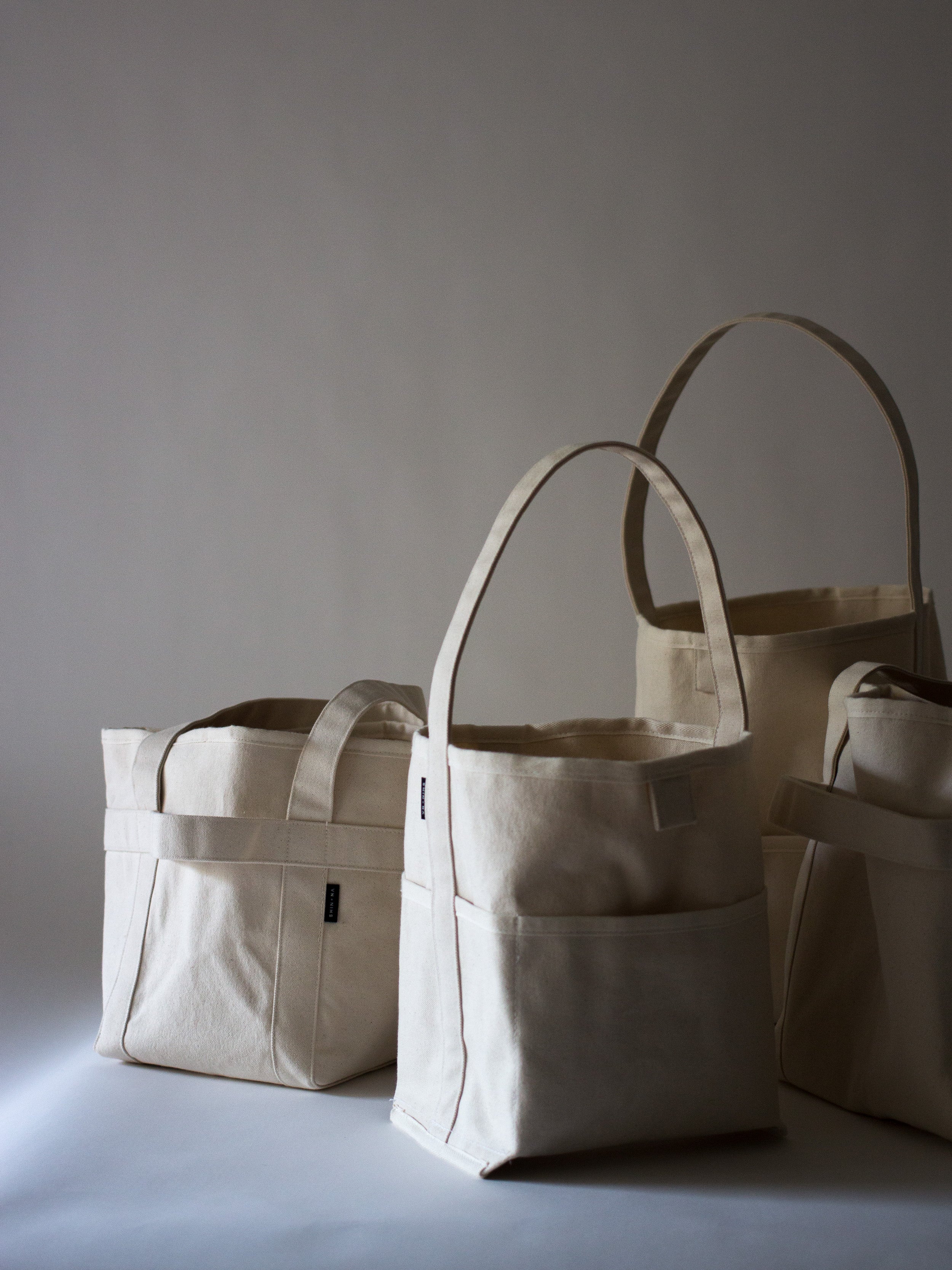 canvas tote bag made in los angeles natural black