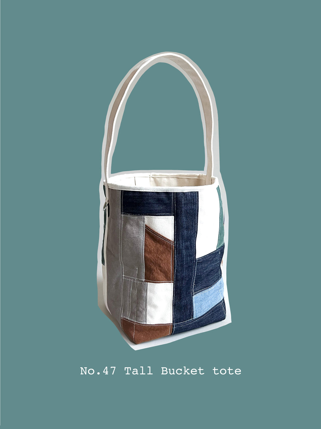 No.47 TALL PATCHWORK BUCKET TOTE