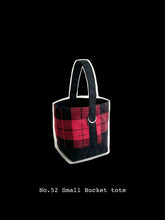 Load image into Gallery viewer, No.52 SMALL PATCHWORK BUCKET TOTE:  Red and Black Plaid
