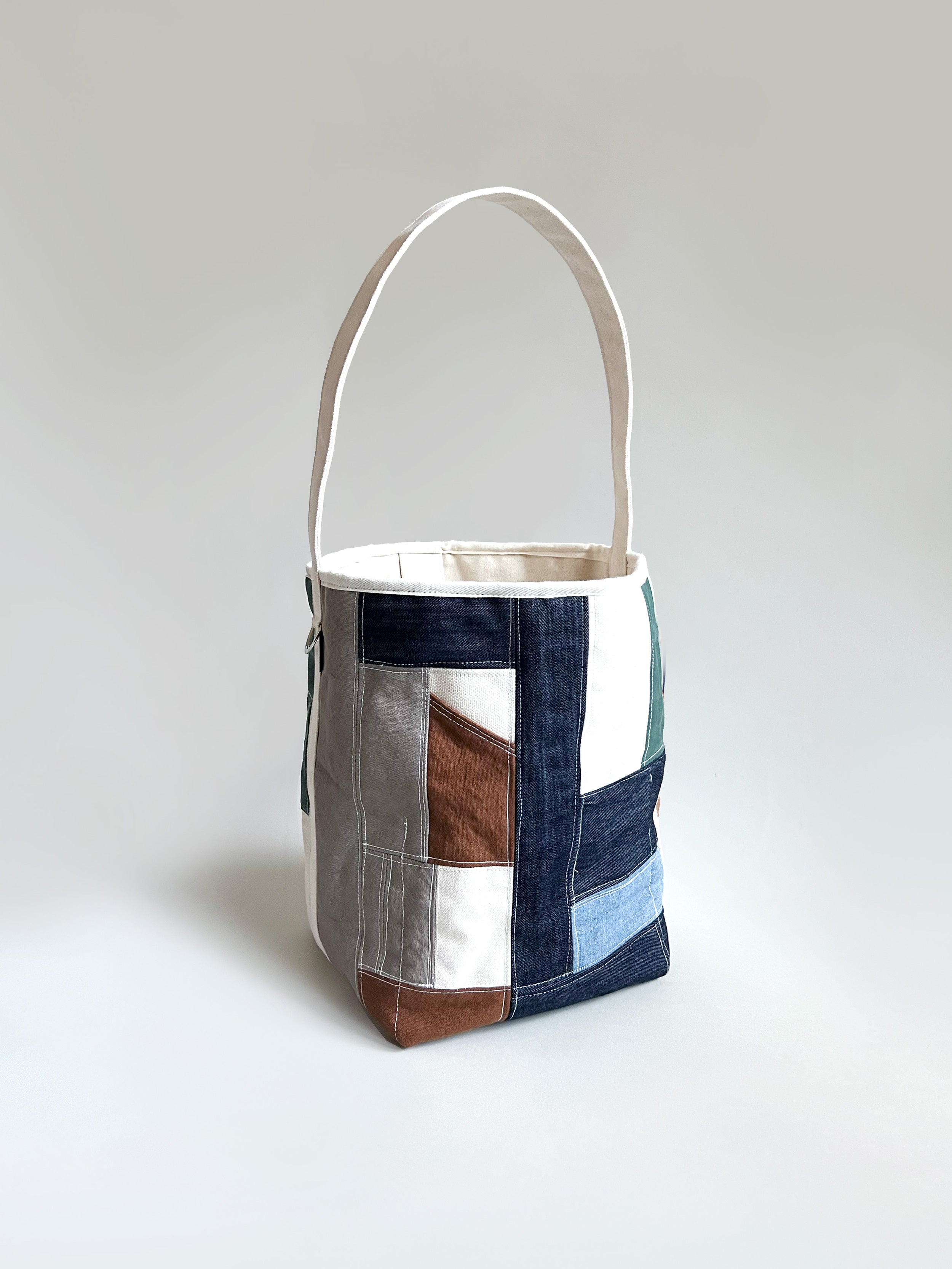 No.47 Tall Patchwork Bucket Tote