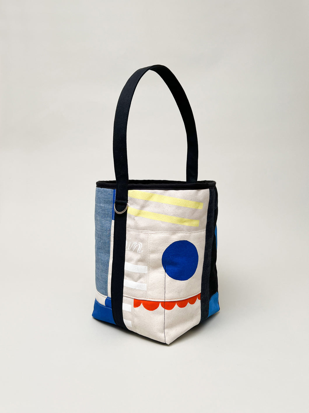 THE PATCHWORK TALL BUCKET TOTE