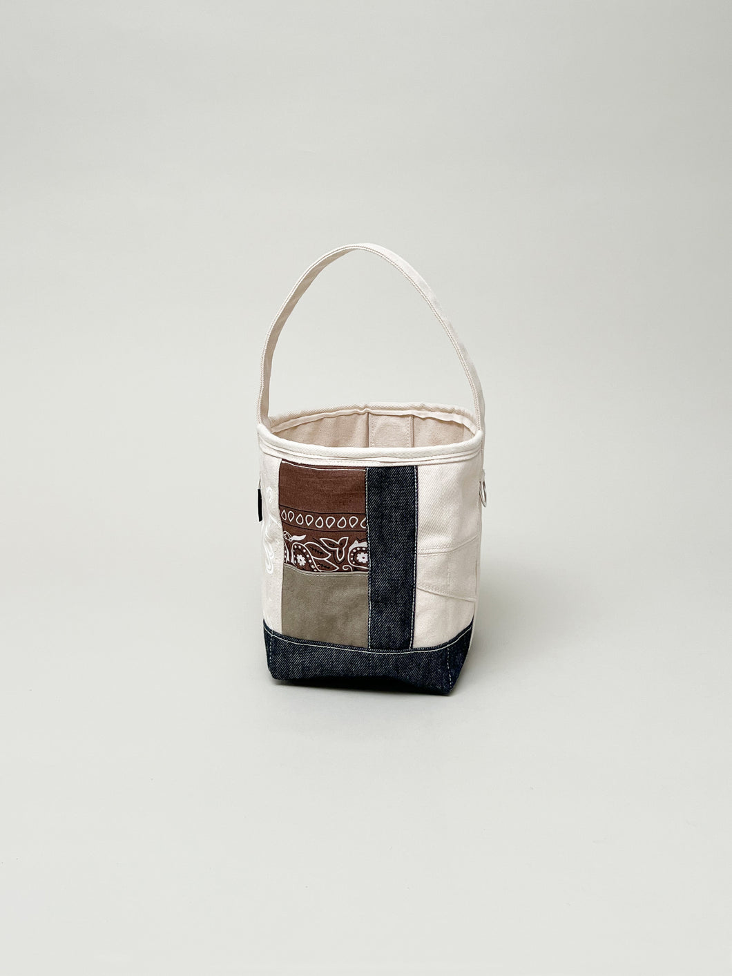THE PATCHWORK SMALL BUCKET TOTE