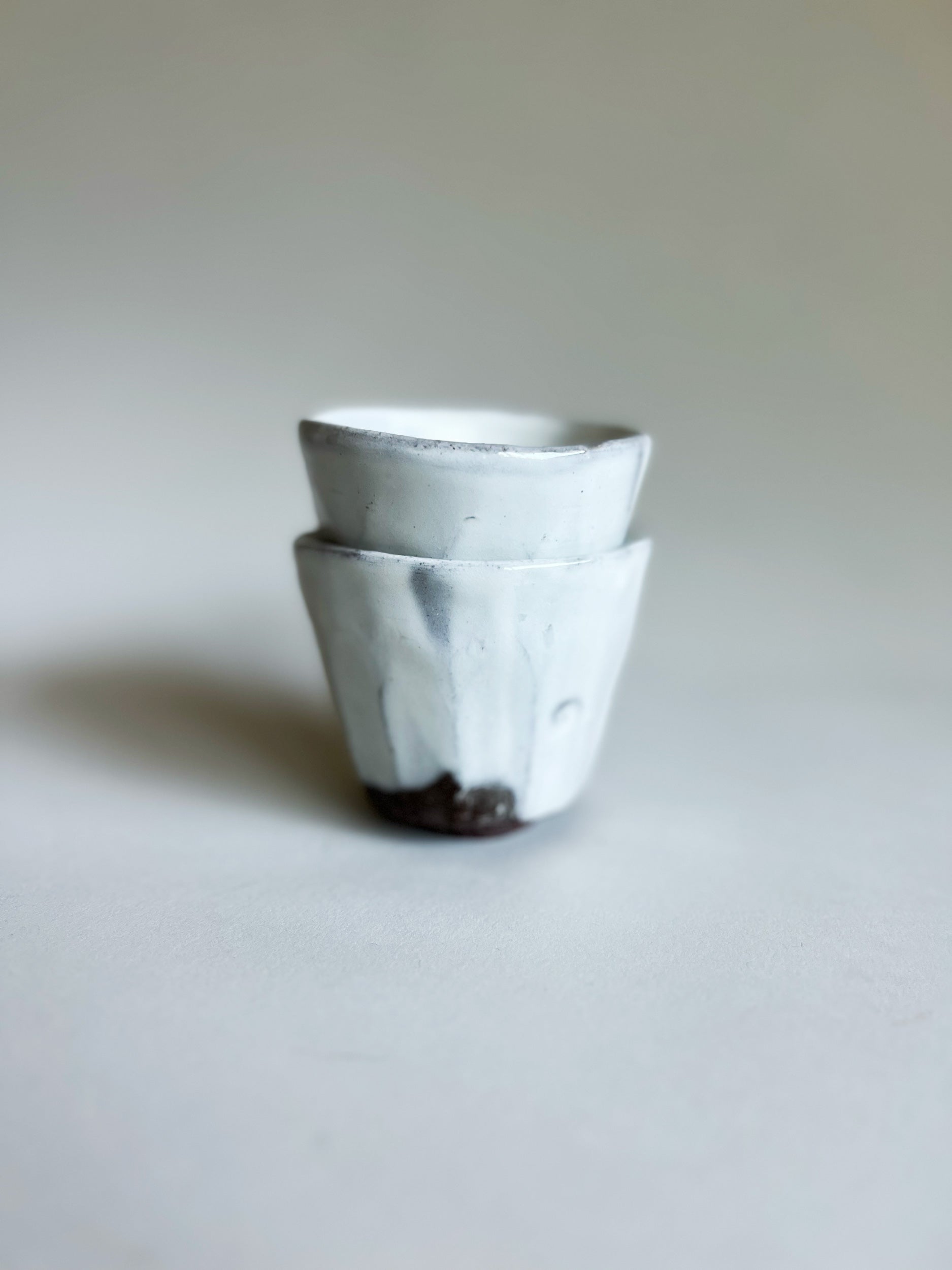 Handbuilt Faceted Small Cup