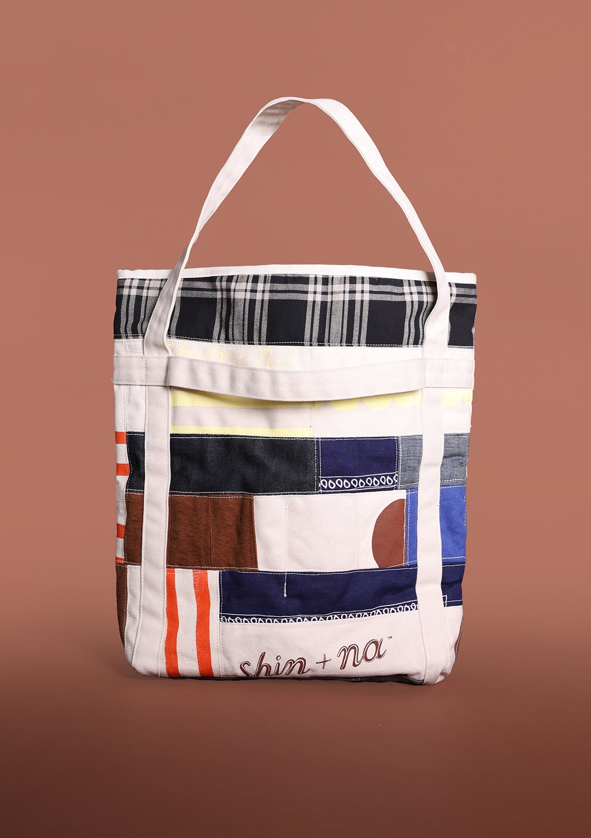 No. 56 Patchwork Laptop Slim Tote