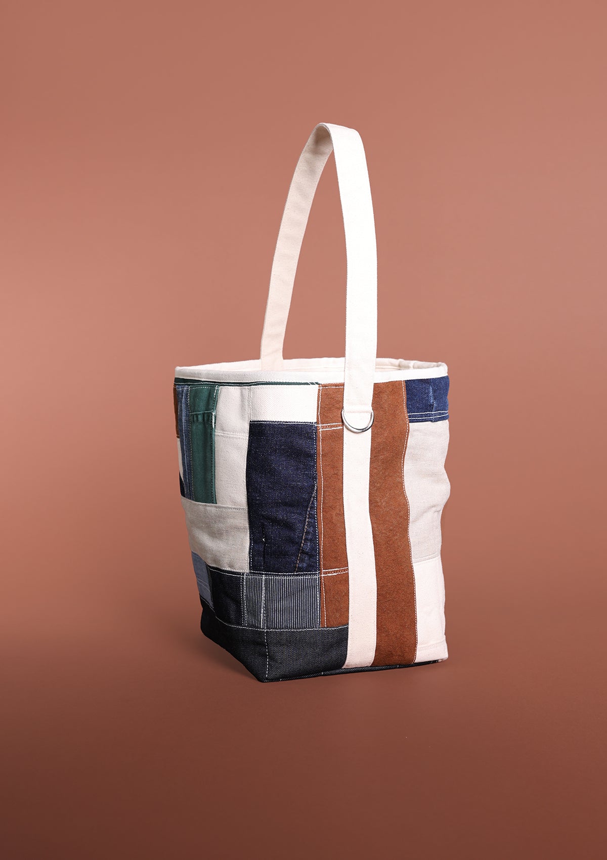 No.47 Tall Patchwork Bucket Tote