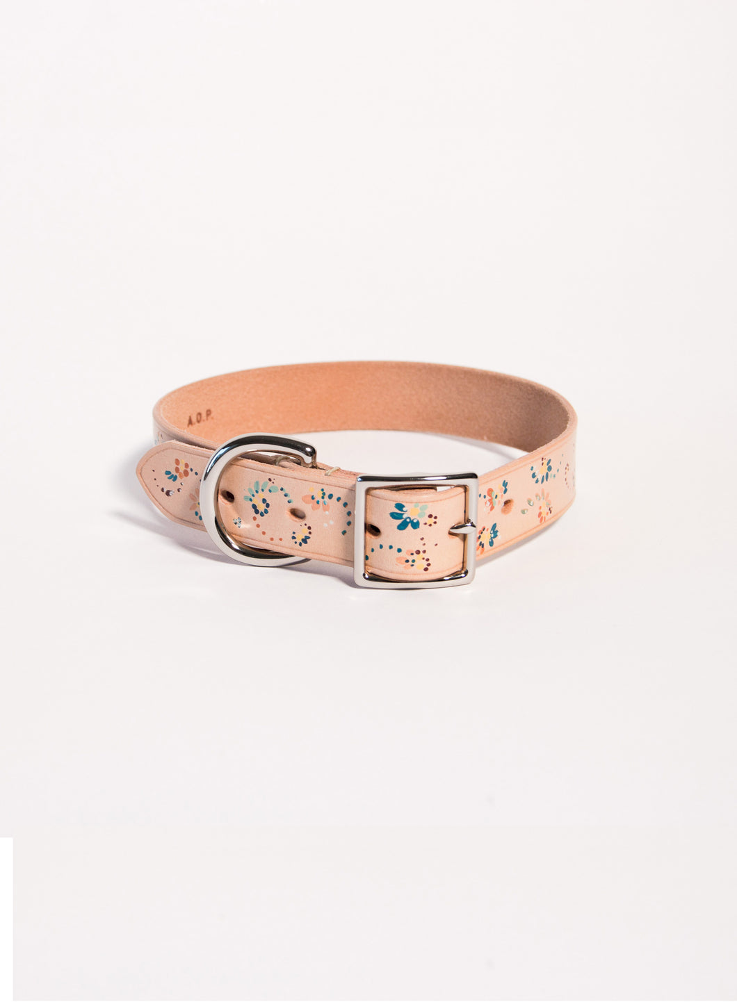 Hand Painted Leather Dog Collar