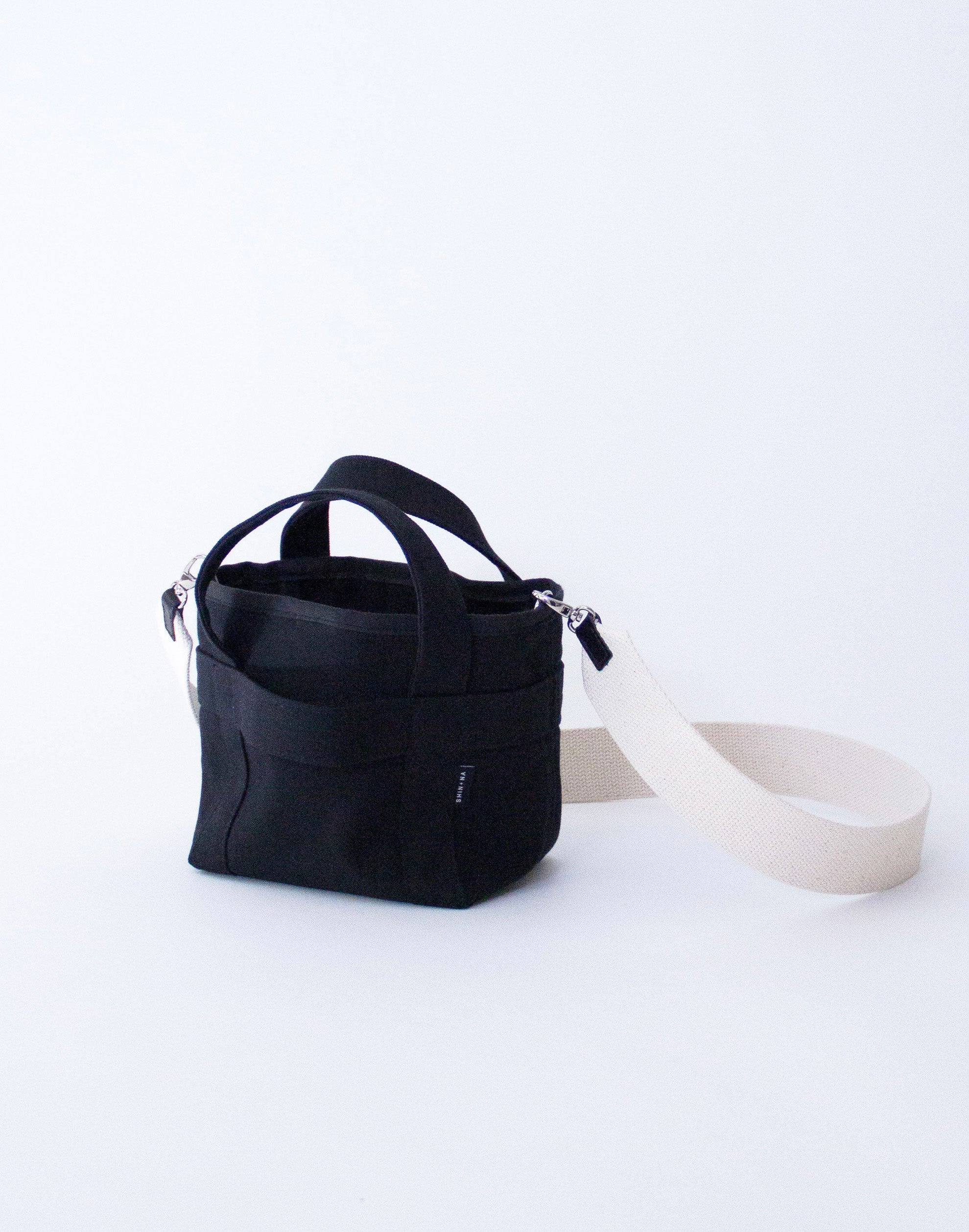 THE CROSSBODY MINI CANVAS TOTE – SHIN + NA