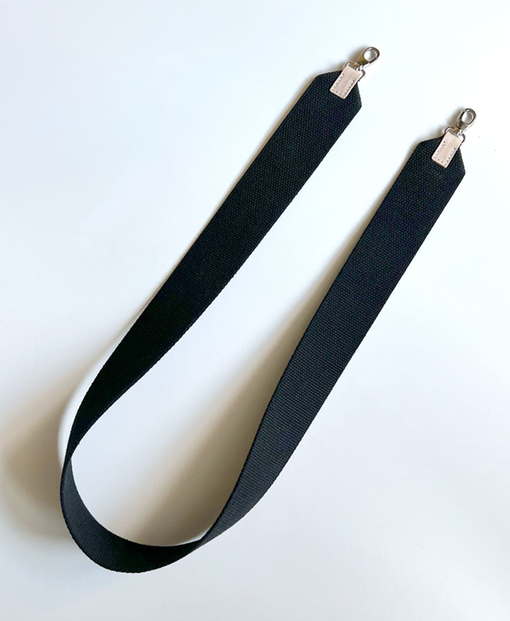 The Black Cotton Webbing Crossbody Strap